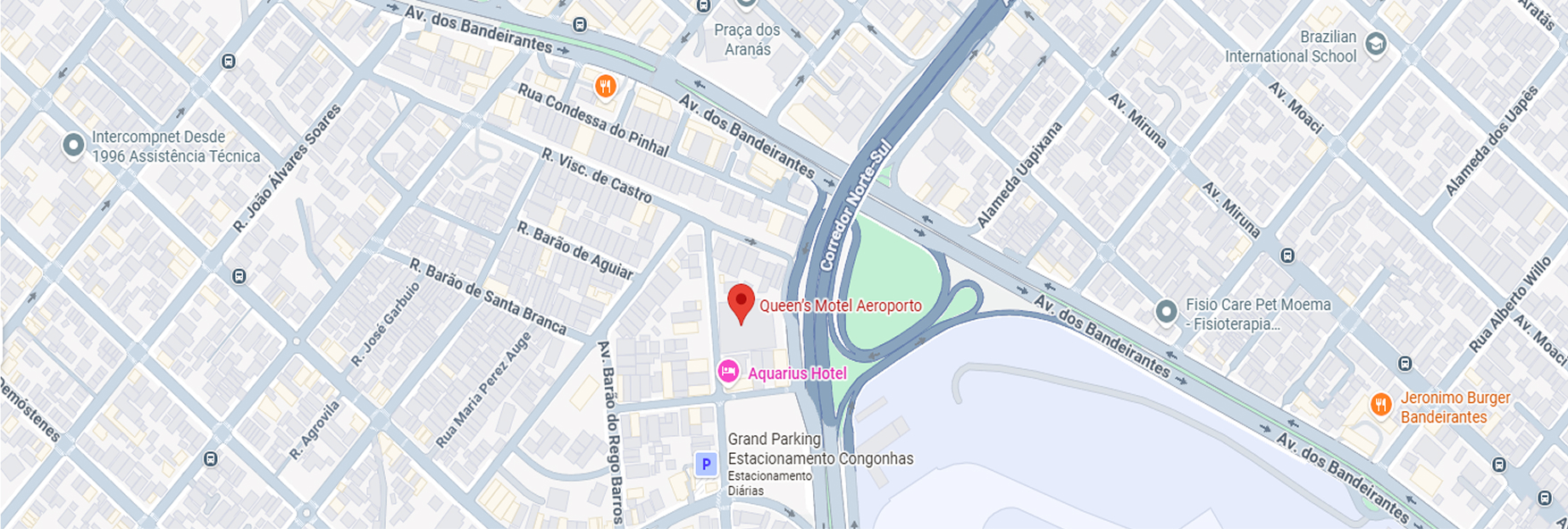 mapa para ir ao motel